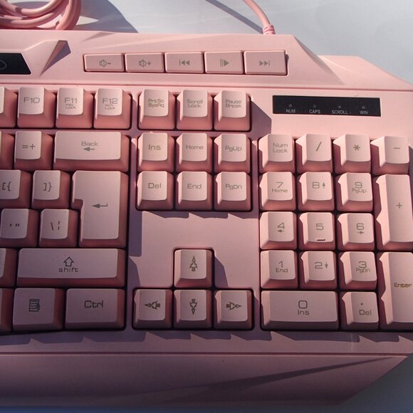 Pink Gaming Keyboard & sades Headset Combo MageGee GK710 Wired Backlight - Picture 5 of 12